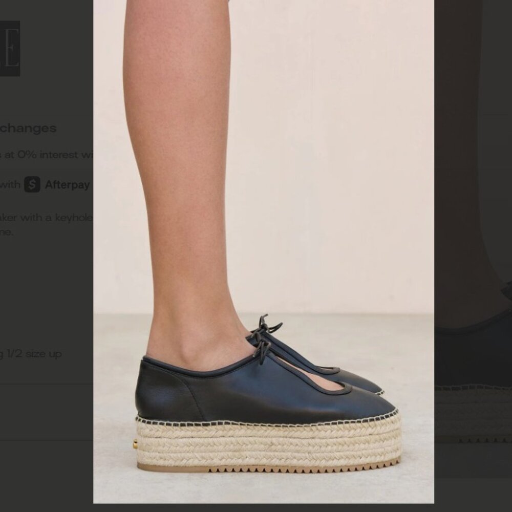 Cult Gaia Black Platform Espadrilles